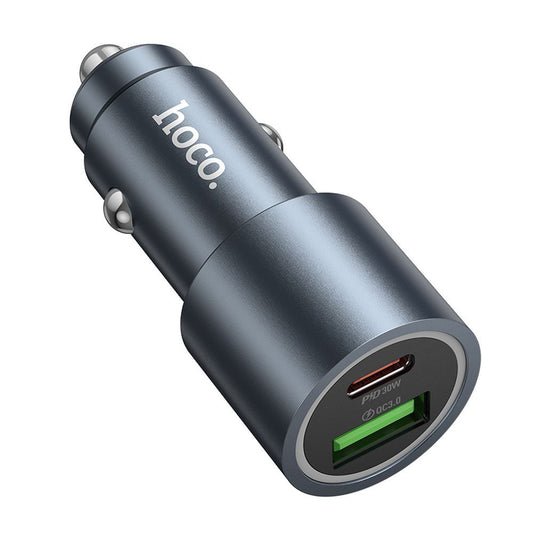 Ładowarka samochodowa HOCO Z60, 48W, 3A, 1 x USB-A - 1 x USB-C, Czarny