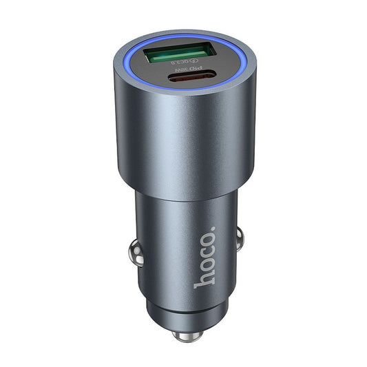 Ładowarka samochodowa HOCO Z60, 48W, 3A, 1 x USB-A - 1 x USB-C, Czarny