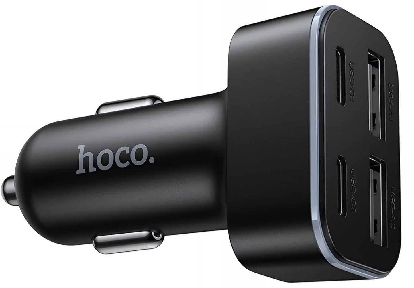 Ładowarka samochodowa HOCO Z63, 42W, 3A, 2 x USB-A - 2 x USB-C, Czarna
