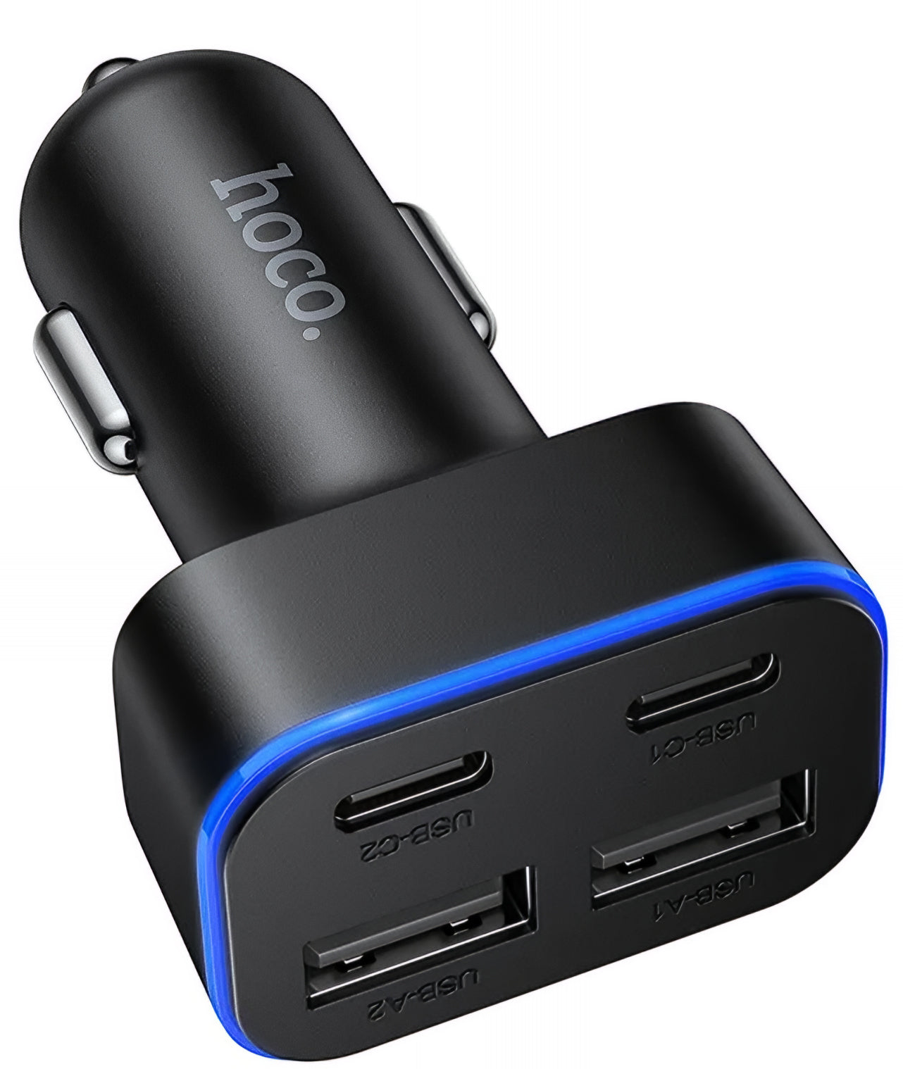 Ładowarka samochodowa HOCO Z63, 42W, 3A, 2 x USB-A - 2 x USB-C, Czarna