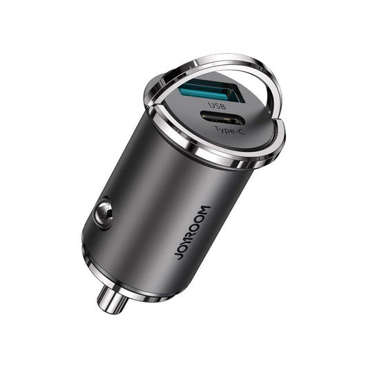 Ładowarka samochodowa Joyroom C-A35, 45W, 5A, 1 x USB-A - 1 x USB-C, Szara