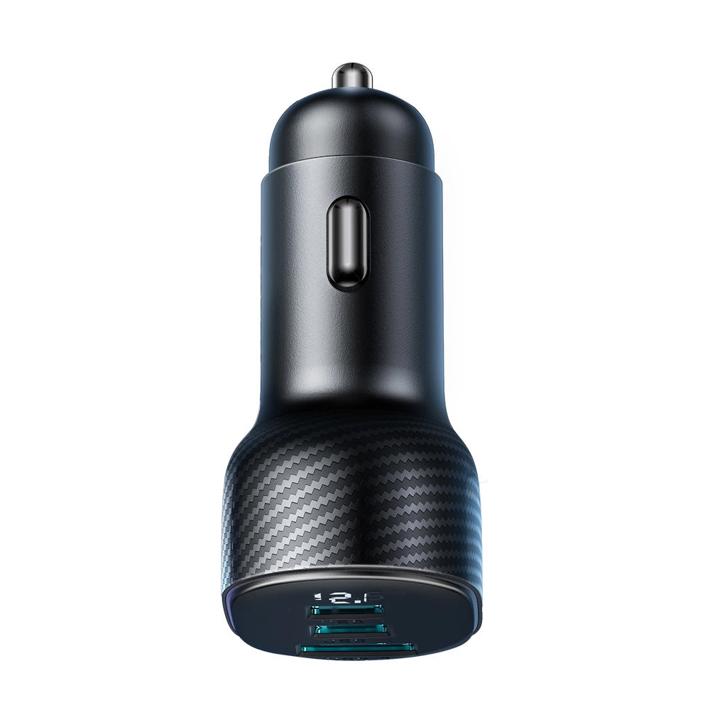 Ładowarka samochodowa Joyroom JR-CCD04, 30W, 3A, 1 x USB-A - 2 x USB-C, Czarny