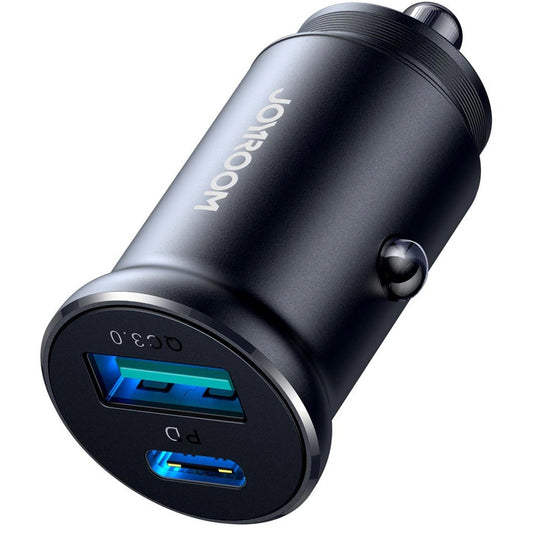 Ładowarka samochodowa Joyroom JR-CCN05, 30W, 3A, 1 x USB-A - 1 x USB-C, Czarny