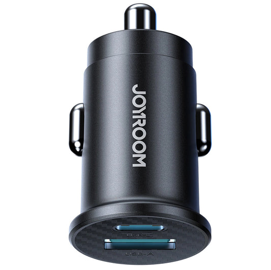 Ładowarka samochodowa Joyroom JR-CCN16 Mini, 12W, 2.4A, 1 x USB-A - 1 x USB-C, Czarna