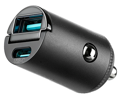 Ładowarka samochodowa Joyroom JR-CCN18, 65W, 1 x USB-A - 1 x USB-C, Czarny