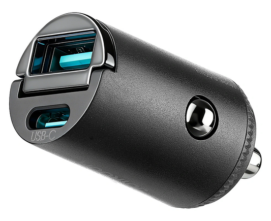 Ładowarka samochodowa Joyroom JR-CCN18, 65W, 1 x USB-A - 1 x USB-C, Czarny