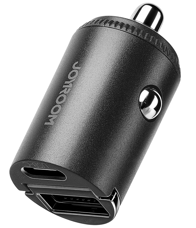 Ładowarka samochodowa Joyroom JR-CCN18, 65W, 1 x USB-A - 1 x USB-C, Czarny