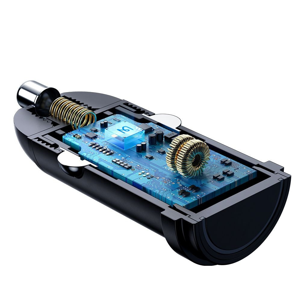 Ładowarka samochodowa McDodo CC-7491 Obsidian, 30W, 3A, 1 x USB-C, Czarna