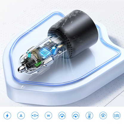 Orico HyperDrive Car Charger, 165W, 5A, 1 x USB-A - 2 x USB-C, Black