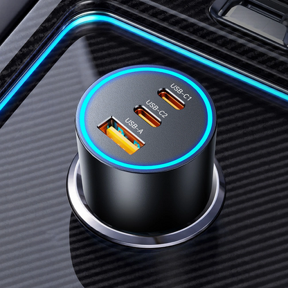 Orico HyperDrive Car Charger, 165W, 5A, 1 x USB-A - 2 x USB-C, Black