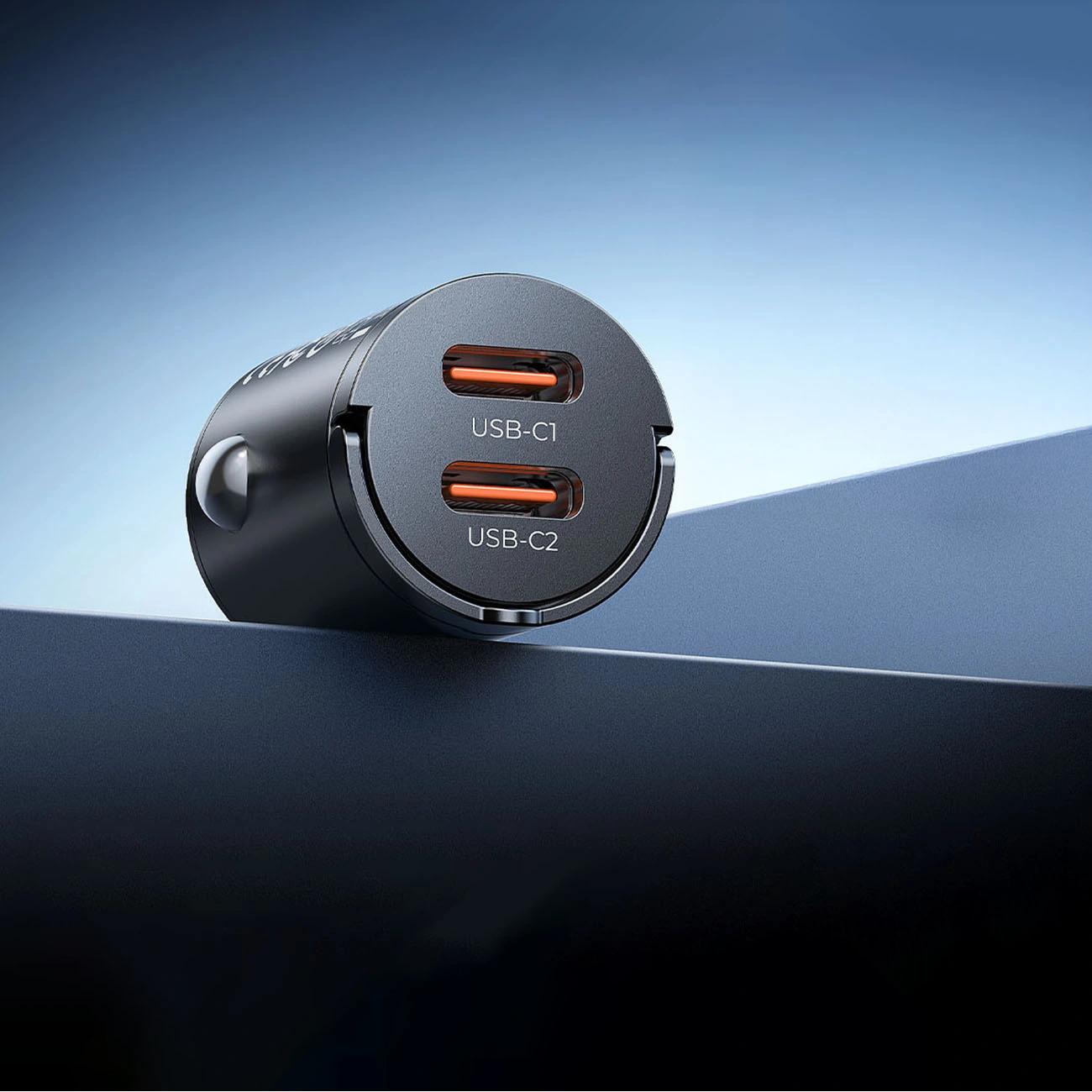 Ładowarka samochodowa Orico MiniRing, 30W, 3A, 2 x USB-C, Czarny
