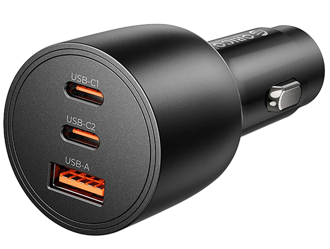 Ładowarka samochodowa Orico PowerLink, 165W, 5A, 1 x USB-A - 2 x USB-C, Czarny