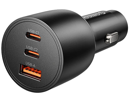 Ładowarka samochodowa Orico PowerLink, 165W, 5A, 1 x USB-A - 2 x USB-C, Czarny