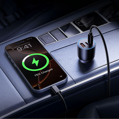 Ładowarka samochodowa Orico PowerLink, 165W, 5A, 1 x USB-A - 2 x USB-C, Czarny