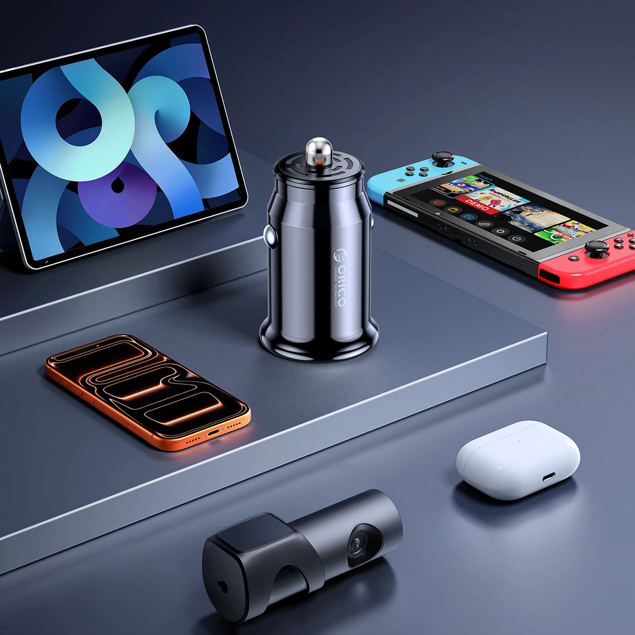 Ładowarka samochodowa Orico PowerMini, 30W, 3A, 1 x USB-A - 1 x USB-C, Czarny
