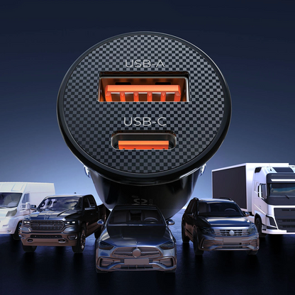 Ładowarka samochodowa Orico PowerMini, 30W, 3A, 1 x USB-A - 1 x USB-C, Czarny