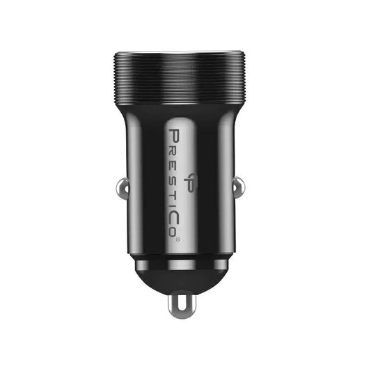 Ładowarka samochodowa Prestico K2A, 20W, 3A, 1 x USB-A - 1 x USB-C, Czarny