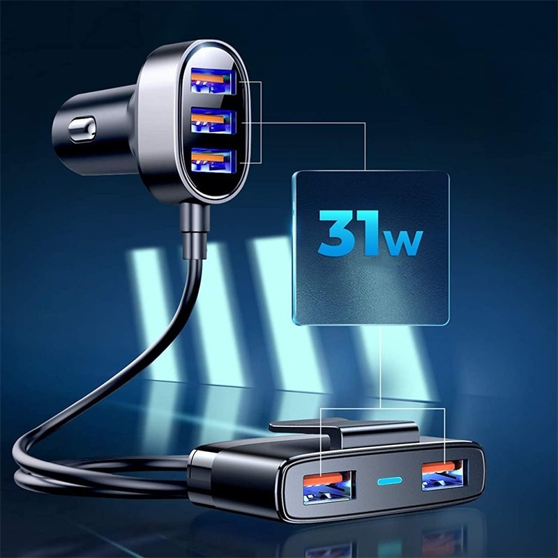 Ładowarka samochodowa Joyroom JR-CL03, 21W, 2.1A, 5 x USB-A, czarna