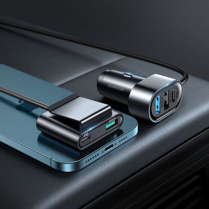 Ładowarka samochodowa Joyroom JR-CL05, 72W, 3A, 2 x USB-C - 3 x USB-A, Czarna
