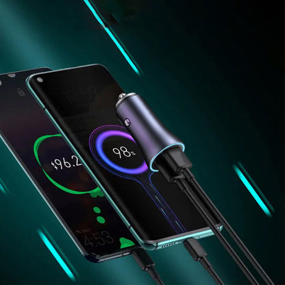 Ładowarka samochodowa Techsuit C3 RescueVolt, 48W, 3A, 1 x USB-A - 1 x USB-C, Szara