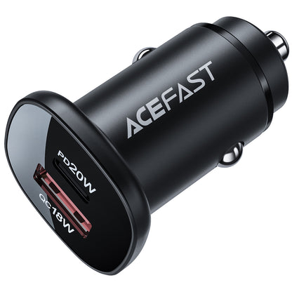 Ładowarka samochodowa Acefast B1, 38W, 3A, 1 x USB-A - 1 x USB-C, Czarna