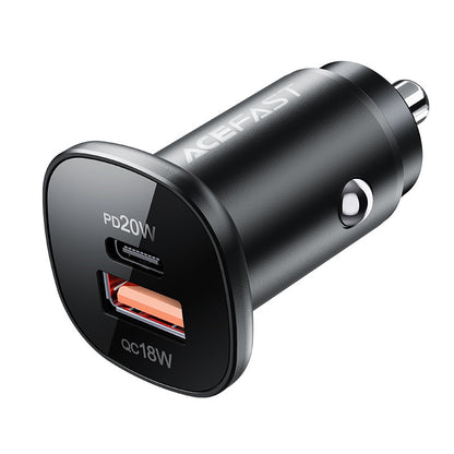 Ładowarka samochodowa Acefast B1, 38W, 3A, 1 x USB-A - 1 x USB-C, Czarna