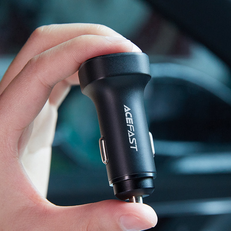 Ładowarka samochodowa Acefast B2, 72W, 3A, 2 x USB-C, Czarna