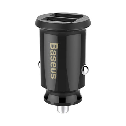 Ładowarka samochodowa Baseus Grain, 10W, 2.4A, 2 x USB-A, czarna CCALL-ML01