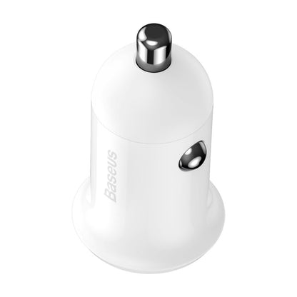 Ładowarka samochodowa Baseus Grain Pro, 24W, 2.4A, 2 x USB-A, biała CCALLP-02 