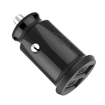 Ładowarka samochodowa Baseus Grain, 10W, 2.4A, 2 x USB-A, czarna CCALL-ML01