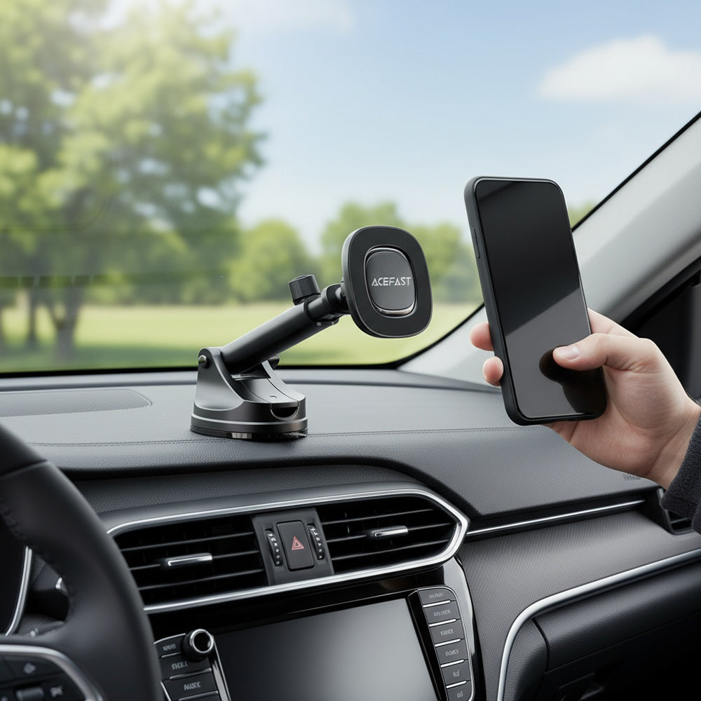 Ładowarka samochodowa bezprzewodowa Acefast D47, 15W, 1.67A, Czarna