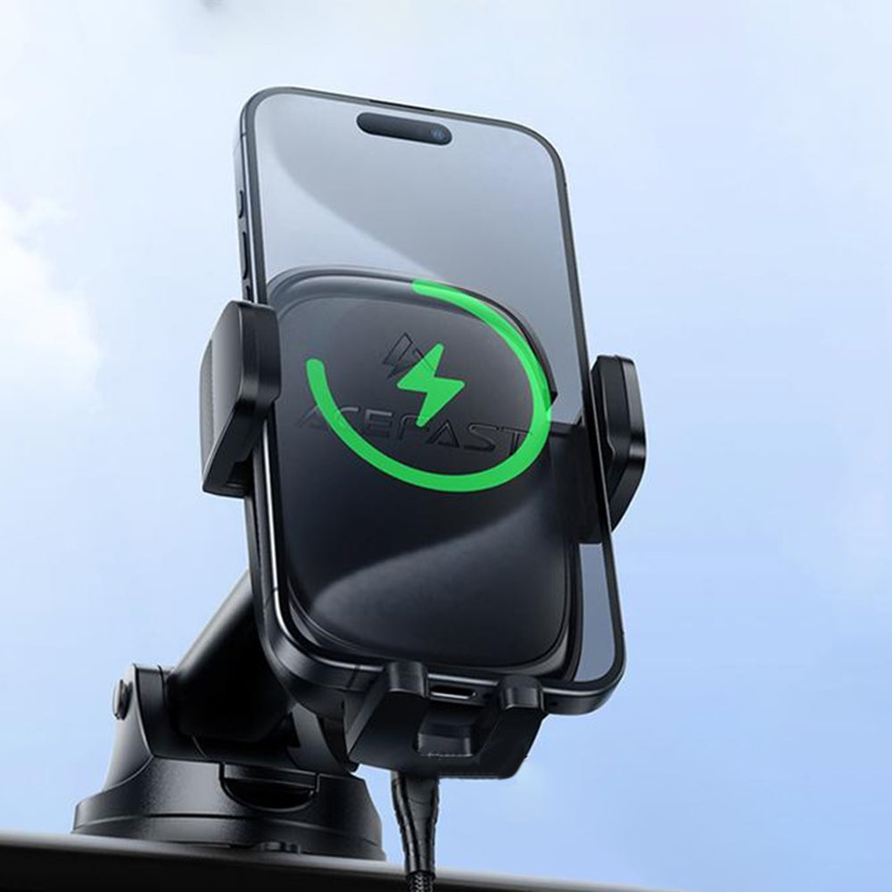 Ładowarka samochodowa bezprzewodowa Acefast D49, 15W, 1.67A, Czarna