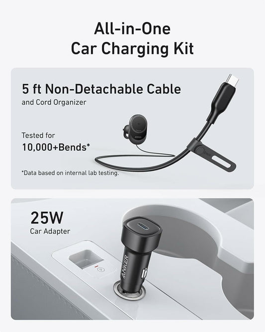Ładowarka samochodowa bezprzewodowa Anker MagGo, 15W, 1.67A, Czarna B2932G11
