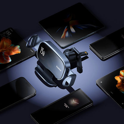 Ładowarka samochodowa bezprzewodowa Baseus LightChaser, 15W, 1.67A, Czarna, Powystawowa C40355901111-00