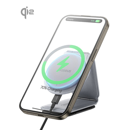 Ładowarka samochodowa bezprzewodowa Baseus PrimeTrip C02, 15W, 1.67A, Szara C40169003831-00