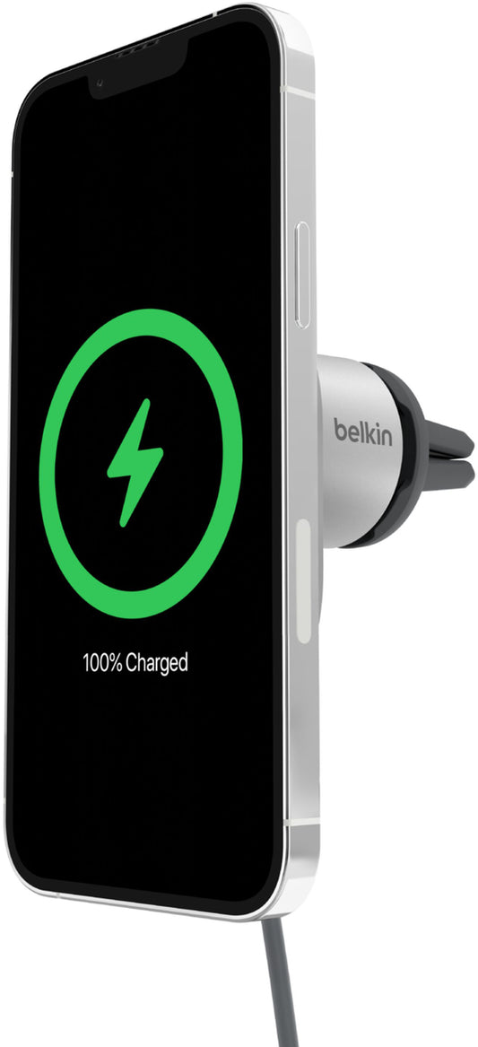 Belkin BoostCharge Pro Wireless Car Charger, 15W, 1.67A, White WIC008btGR-V2
