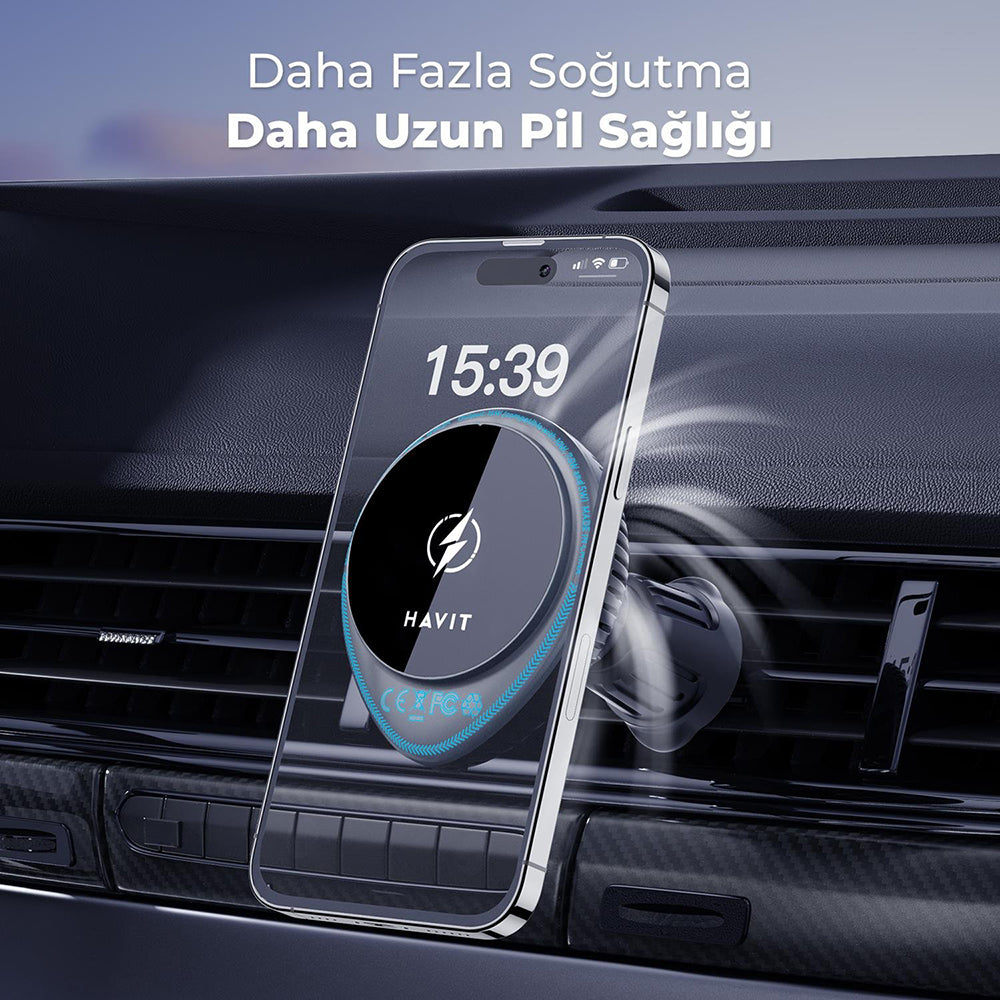 Ładowarka samochodowa bezprzewodowa HAVIT W3036, 15W, 1.67A, Czarna