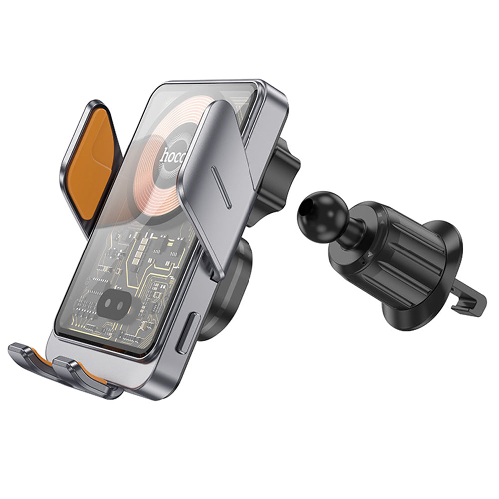 Ładowarka samochodowa bezprzewodowa HOCO HW7, 15W, 1.67A, Czarna