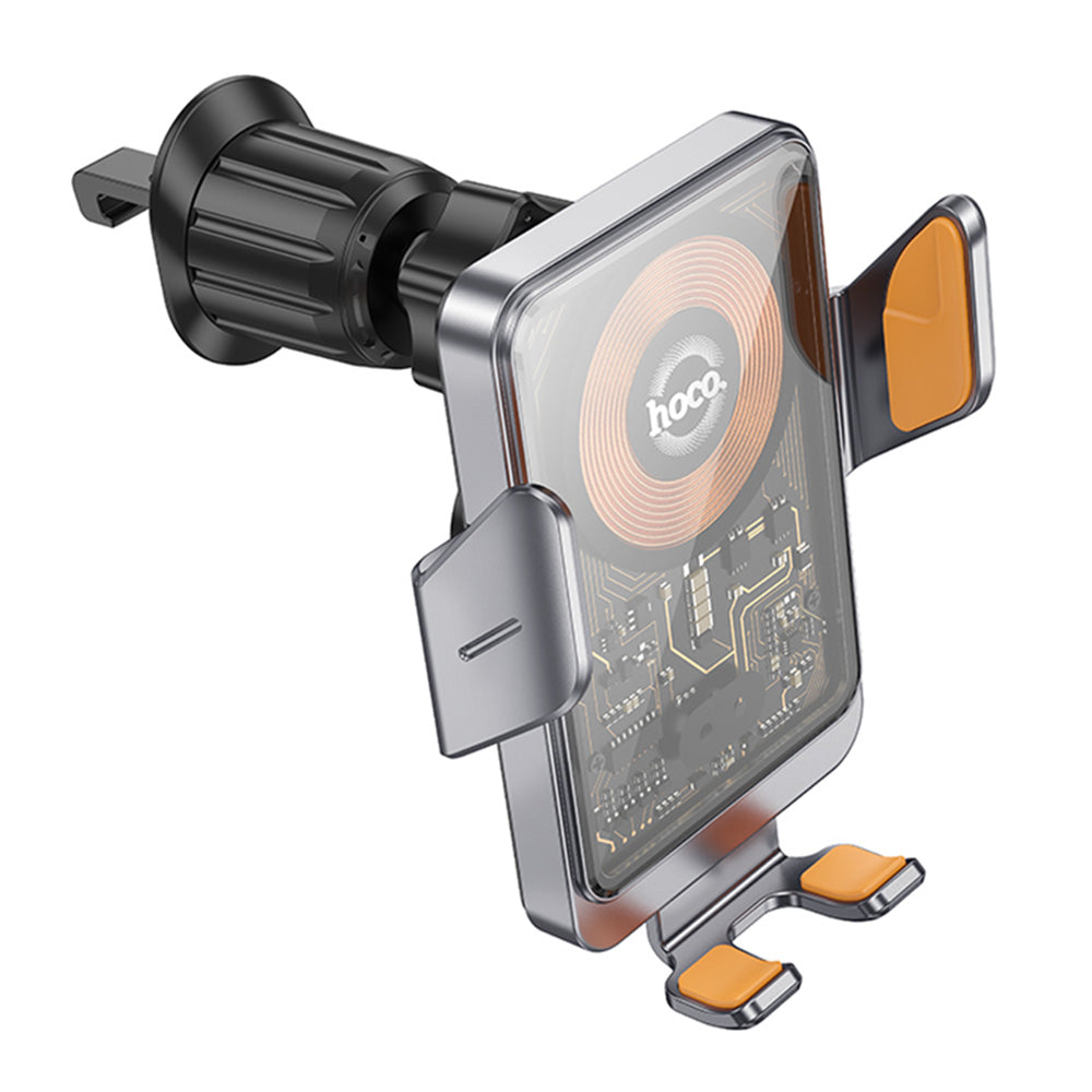 Ładowarka samochodowa bezprzewodowa HOCO HW7, 15W, 1.67A, Czarna