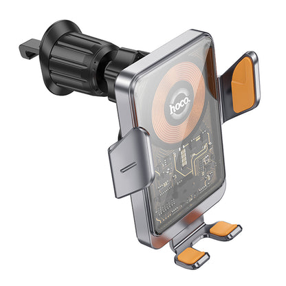 Ładowarka samochodowa bezprzewodowa HOCO HW7, 15W, 1.67A, Czarna