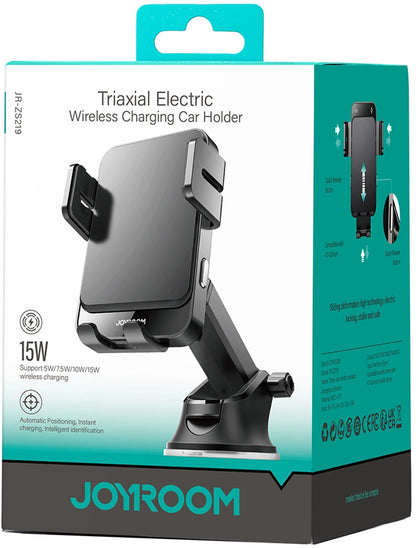 Joyroom JR-ZS219 Wireless Car Charger, 15W, 1.67A, Black