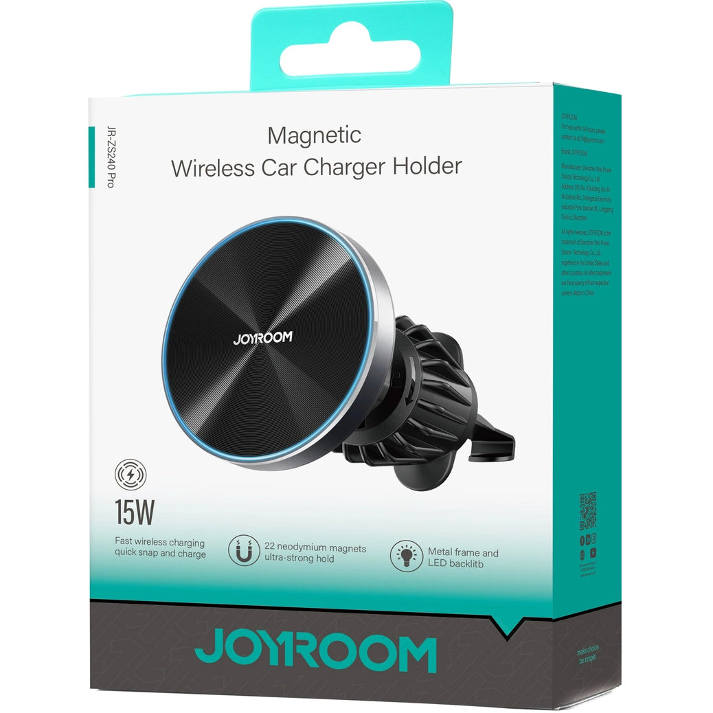 Ładowarka samochodowa bezprzewodowa Joyroom JR-ZS240 Pro, 15W, 1.67A, Czarny