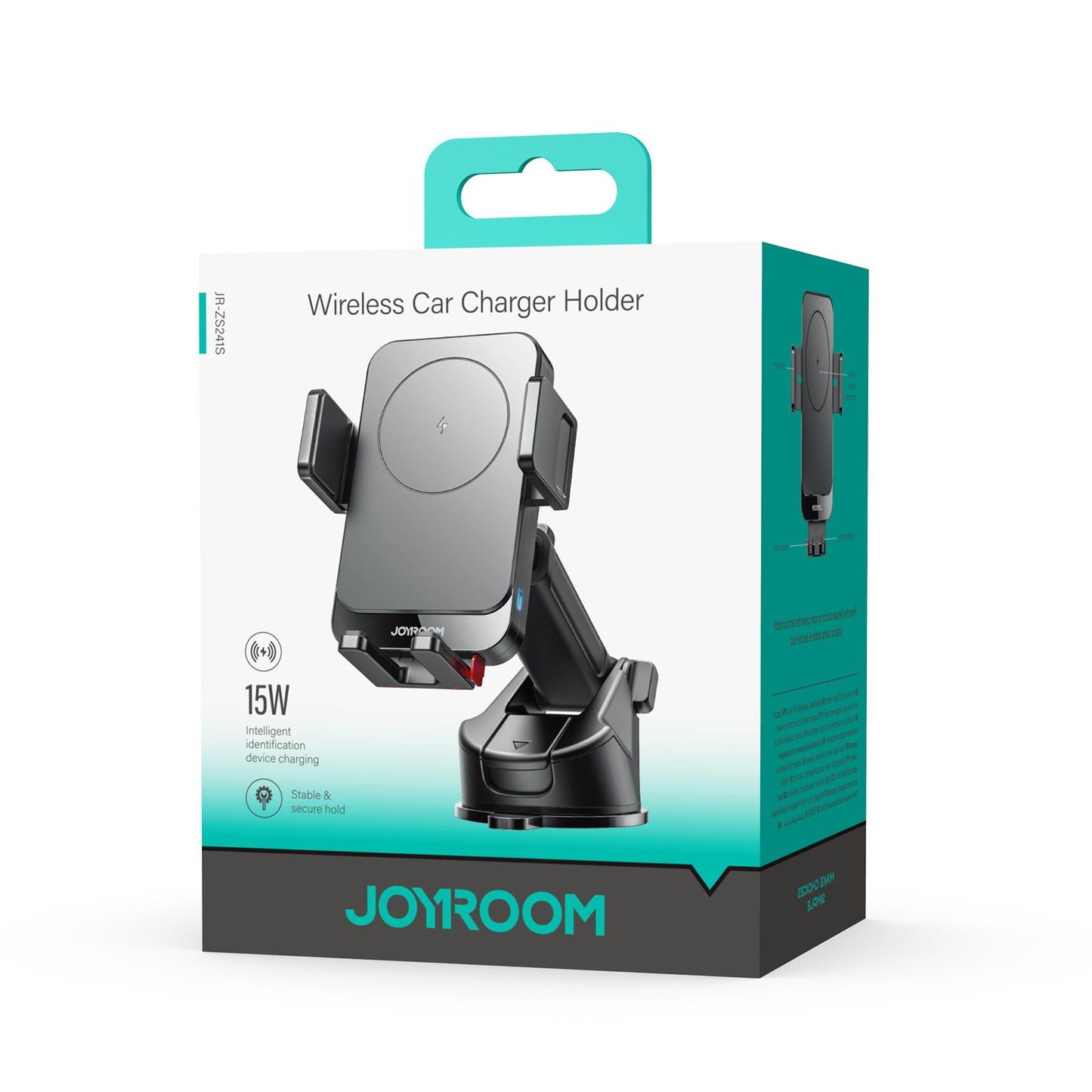 Ładowarka samochodowa bezprzewodowa Joyroom JR-ZS241S, 15W, 1.67A, Czarna