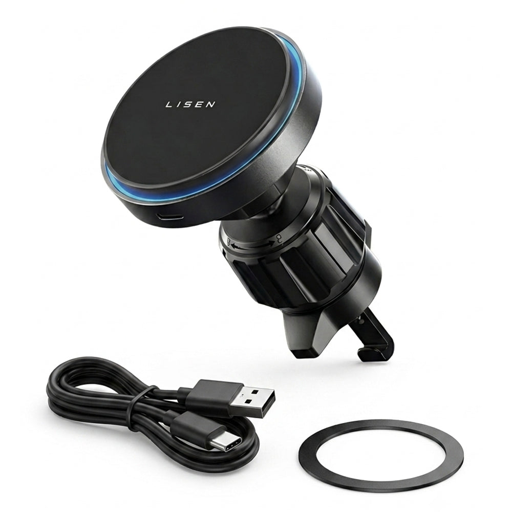 Lisen Wireless Car Charger, 15W, 1.67A, Black YL0225070006