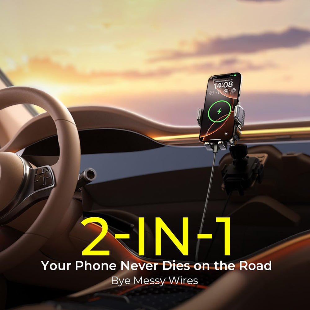 Ładowarka samochodowa bezprzewodowa Lisen W605, 15W, 1.67A, Czarna YL0225030014