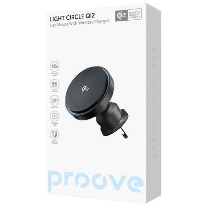Ładowarka samochodowa bezprzewodowa Proove Light Circle, 15W, 1.67A, Szara WHLC15010002