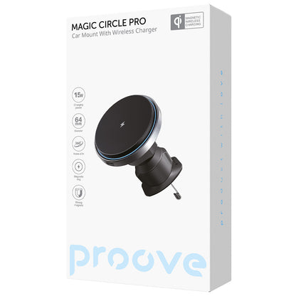Ładowarka samochodowa bezprzewodowa Proove Magic Circle Pro, 15W, 1.67A, Czarna WHMP15010001