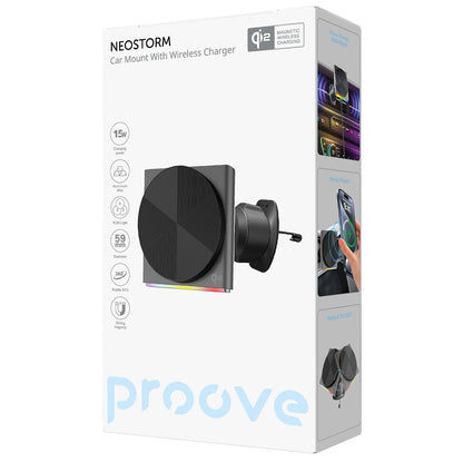 Ładowarka samochodowa bezprzewodowa Proove Neostorm, 15W, 1.67A, Szara WHNS15002003