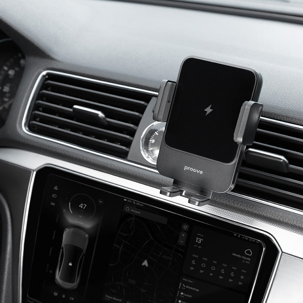 Ładowarka samochodowa bezprzewodowa Proove Sonic, 15W, 1.67A, Szara WHSN15002001