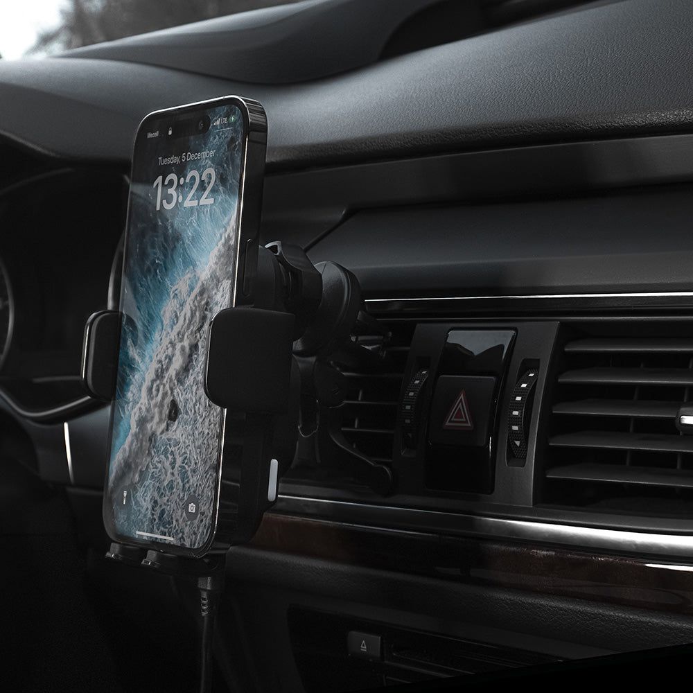 Ładowarka samochodowa bezprzewodowa Proove Triple Clamp, 15W, 1.67A, Czarna WHTC15010001